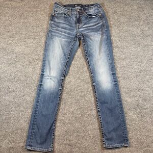 Buckle BKE Alec Jeans Mens Size 29x32 Blue Denim Stretch Straight Leg Distressed